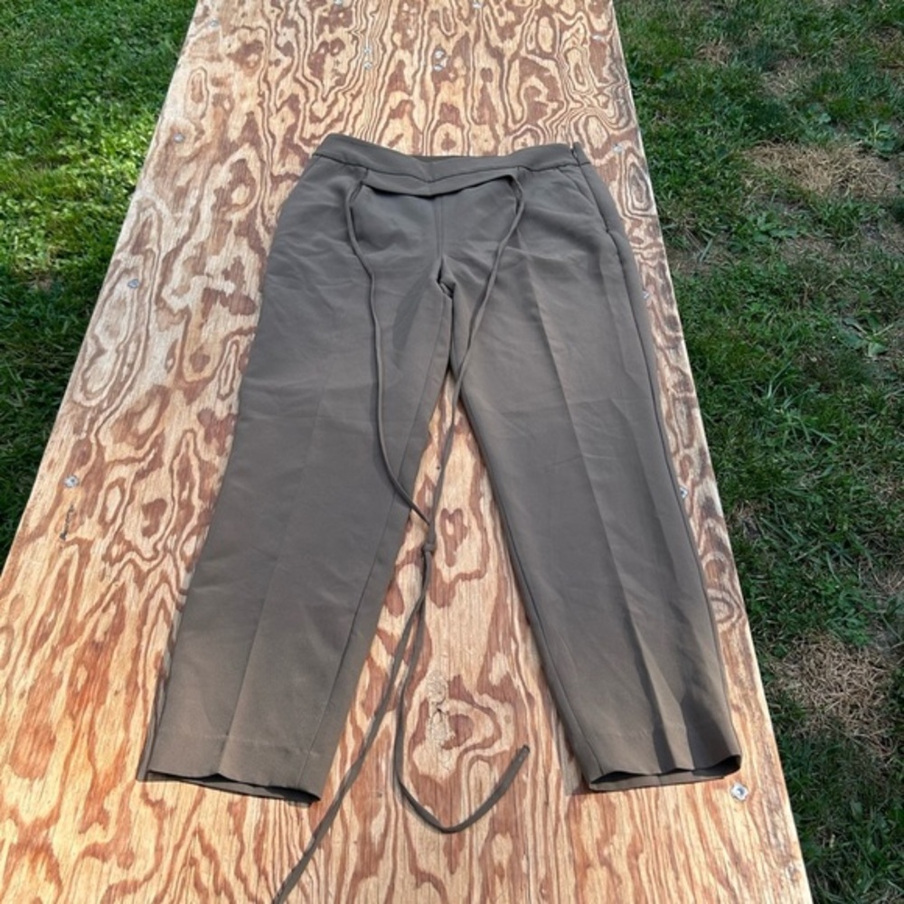 Express olive green pants size 10R grunge‎ work classic casual